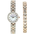 thumbnail image 1 of Elgin Adult Female Round MOP Dial Analog Watch and Bracelet Set (EG10003ST), 1 of 5