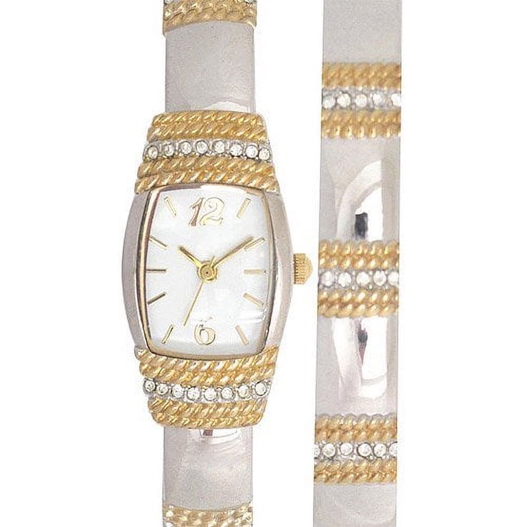 Working! Ladies Elgin 2 Tone Clamper Bracelet Minimalist Watch Elgin Women main image 3