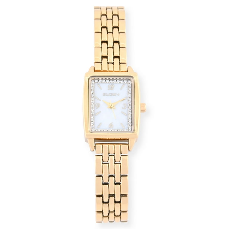 Elgin Adult Female Watch in Gold with Mother of Pearl Dial and