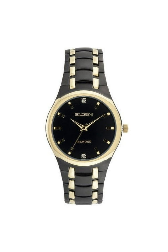 Adult Male Analog Watch in Black and Gold with Black Dial (FG8021)
