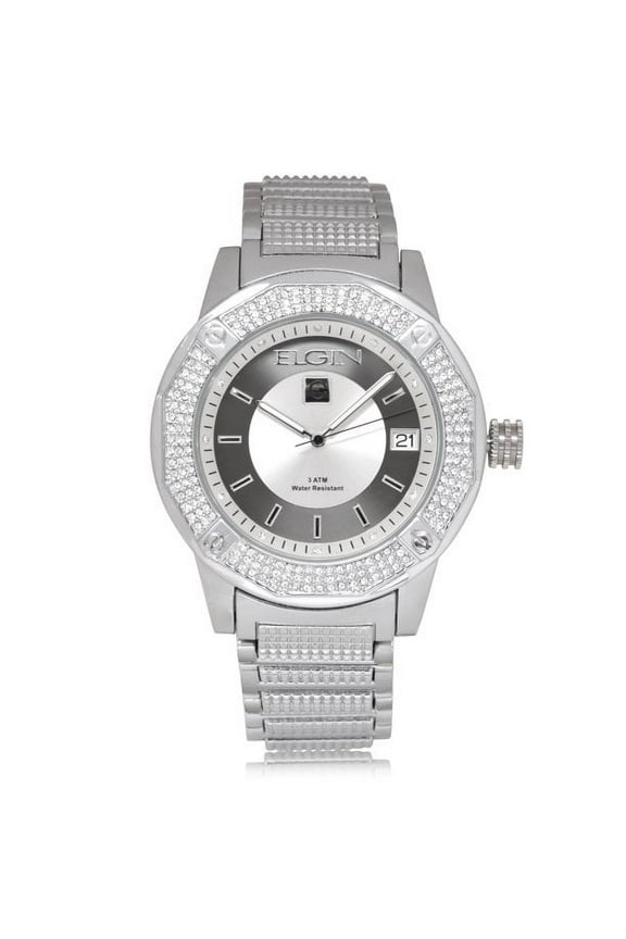 Adult Male Analog Watch with Silver tone Bracelet and Round Dial (FG160032)