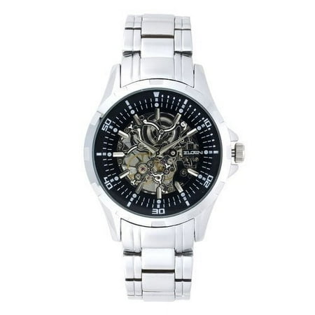 Elgin Adult Male Analog Wristwatch in Silver with Full Skeleton Dial (FG8030)