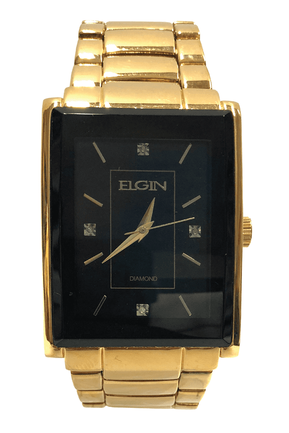 Adult Male Gold Metallization Case and Genuine Diamond Dial - FG160041