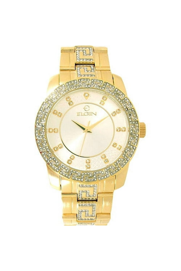 Adult Male Light Champagne Dial with Greek Key Pattern - FG9039