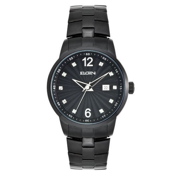 ELGIN 腕時計 Free Shipping! Elgin Adult Male Watch with Genuine Diamond Date