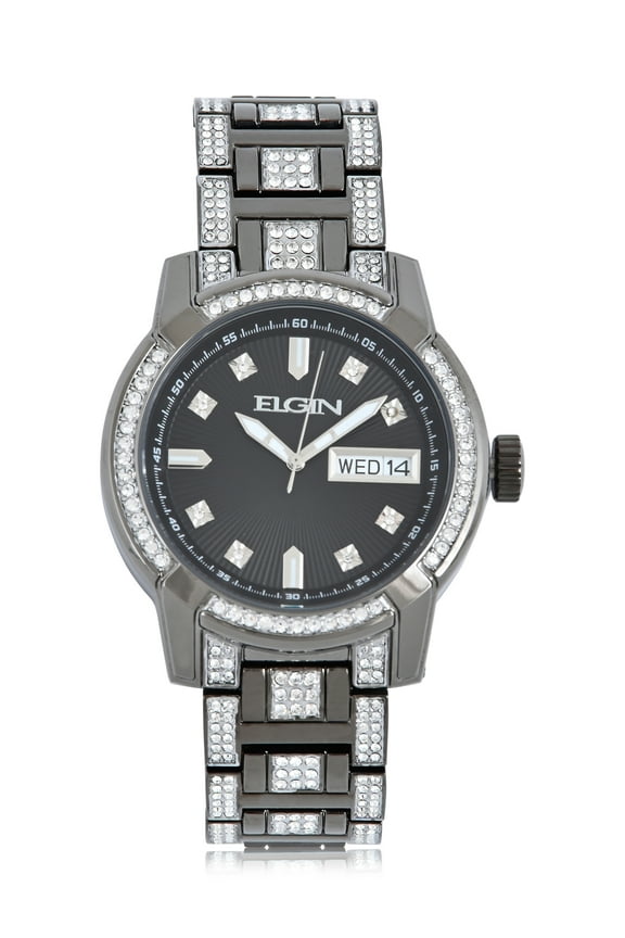 Adult Mens Analog Alloy Gunmetal 52mm Wristwatch, FG180021