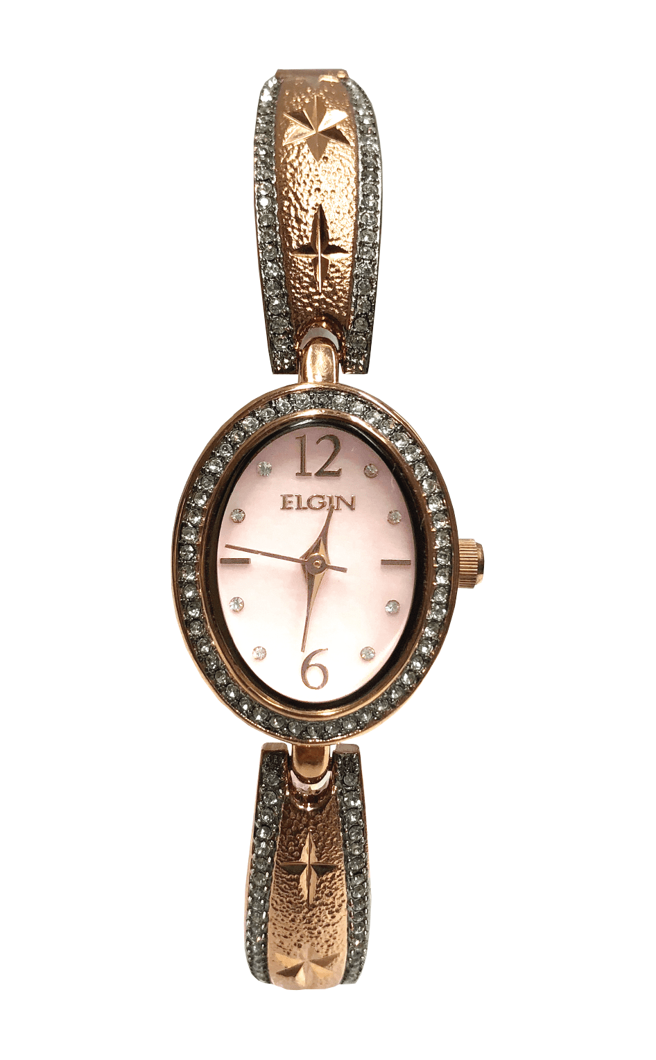Elgin Adult Woman's Rosetone Oval Case Rose Gold Watch - EG17012RG