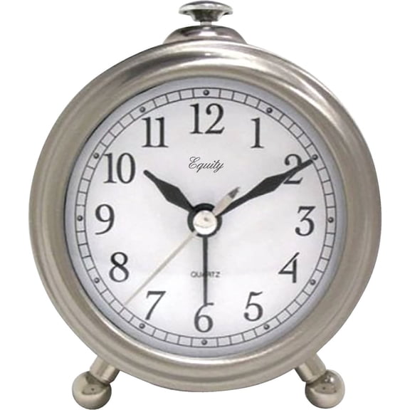 Equity 25655 Metal Quartz Alarm Clock