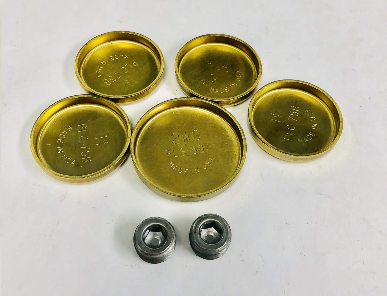 Elgin Brass Freeze Plug Set compatible with Ford YBlock 272 292 312