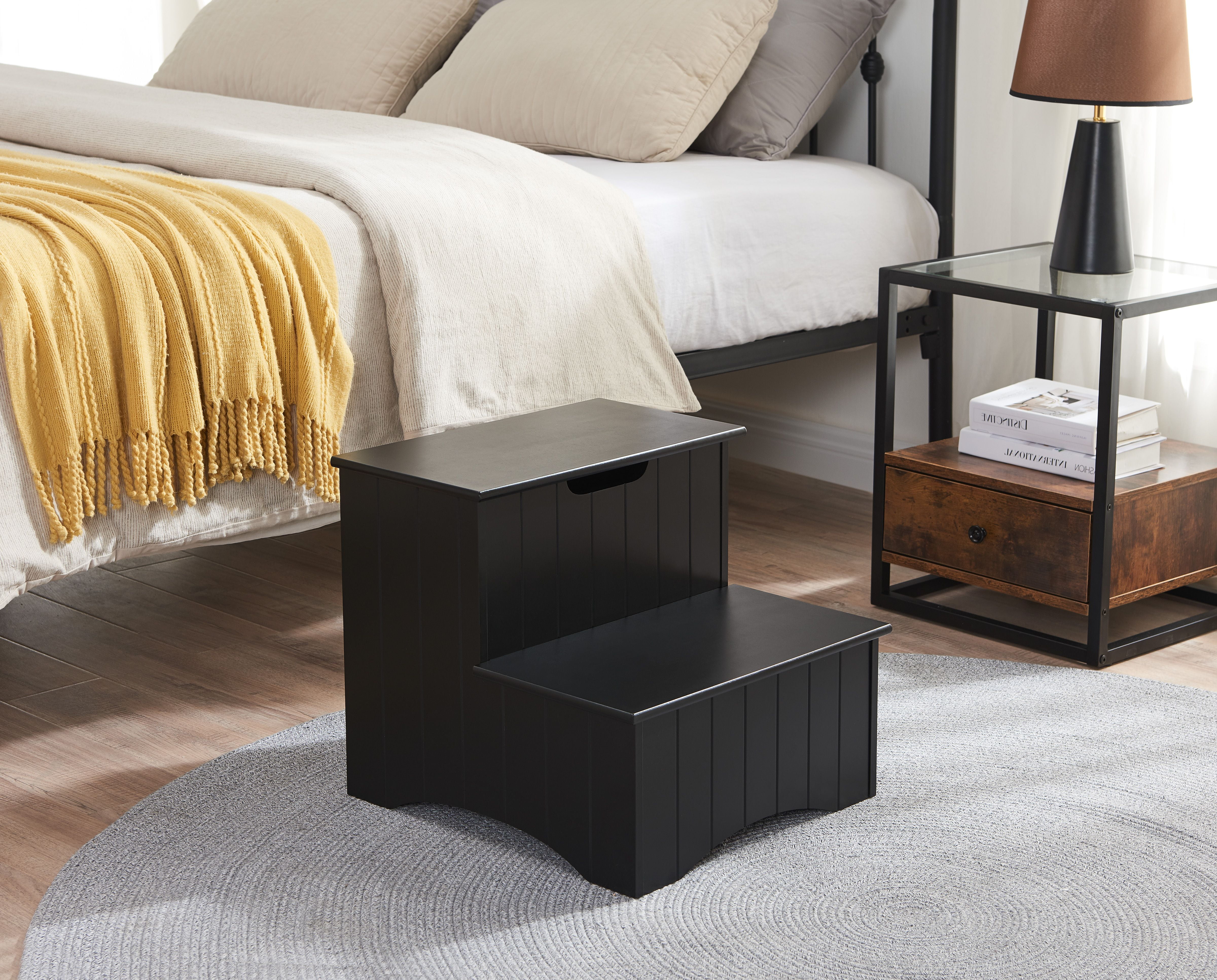 Wooden bed step hotsell