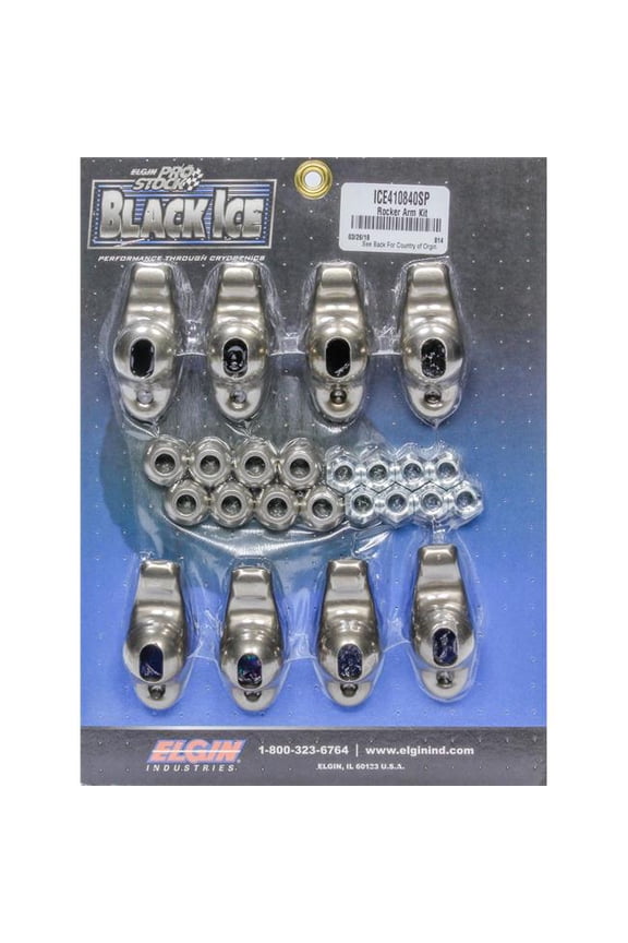 ICE410840SP B-I Rocker Arm Kit for Small Block Chevy - 1.60 Ratio 0.37 Stud