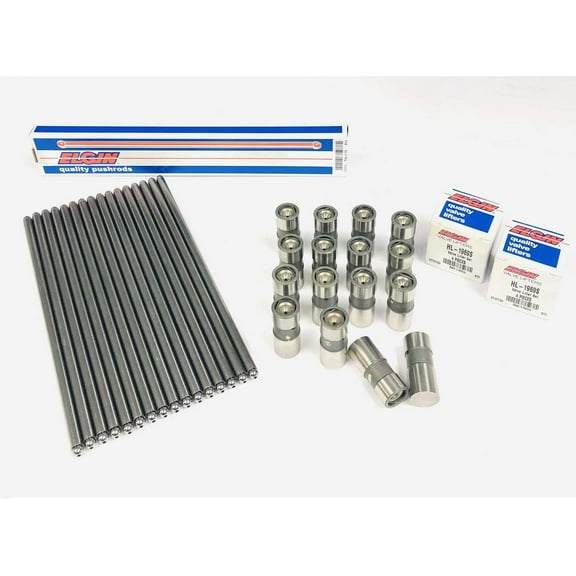 Elgin Industries Pushrods Push Rods & Lifters Set of 16 compatible with 1968-1984 Cadillac 368-425-472-500