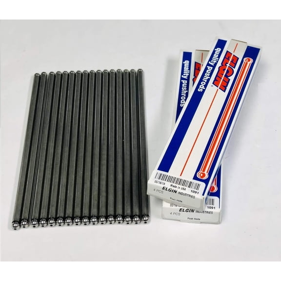 Elgin Industries Pushrods compatible with Ford 351W 1969-1978 351 Windsor Mercury Push Rods Set of 16