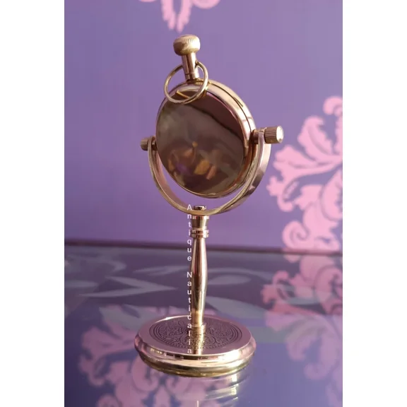 Elgin Navy Watch Co. Ship Brass Table Watch Nautical Maritime Brass Desk Clock