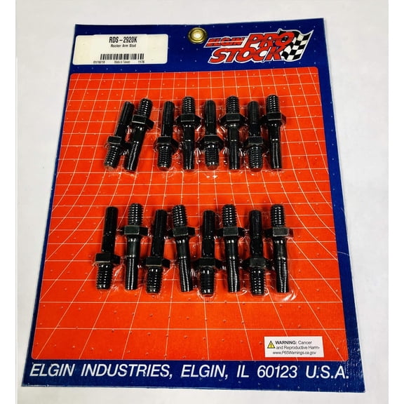 Elgin Screw In Style 3/8" Top & 7/16" Base Rocker Arm Stud Set compatible with Chevy sb 400 350 327 307 305 283