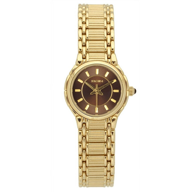 Elgin Women's Analog Quartz Watch, Round Dial, Stainless Steel