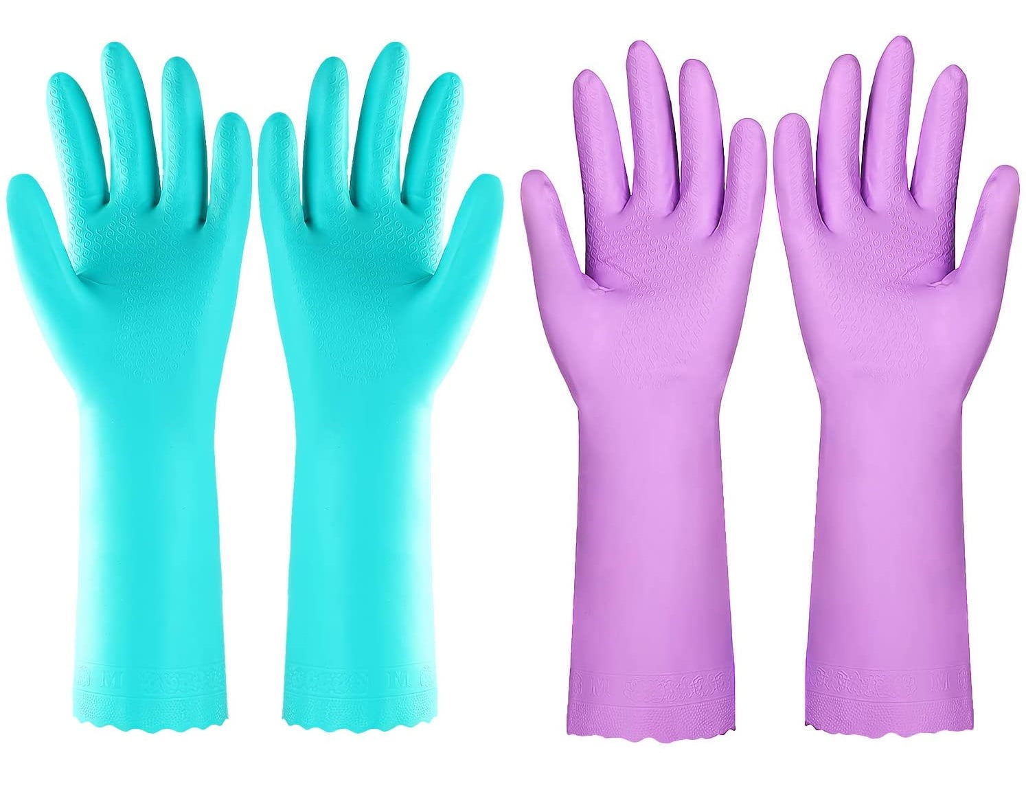 Elgood Reusable Dishwashing Gloves NonSlip Rubber Gloves for Kitchen 2