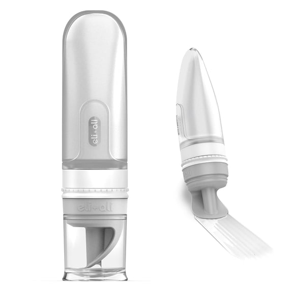 Eli & Ali Swiper Tube - No-Touch Cream Applicator with Refillable Silicone Cream Dispenser for Sunscreen, Diaper Rash, Tattoo Aftercare, Nipple, Progesterone & More - TSA Friendly - Grey, 1 Pack