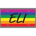 thumbnail image 1 of Eli Name Pride Flag Style License Plate Tag Vanity Novelty Metal | UV Printed Metal | 6-Inches By 12-Inches | Car Truck RV Trailer Wall Shop Man Cave | NP2318, 1 of 1