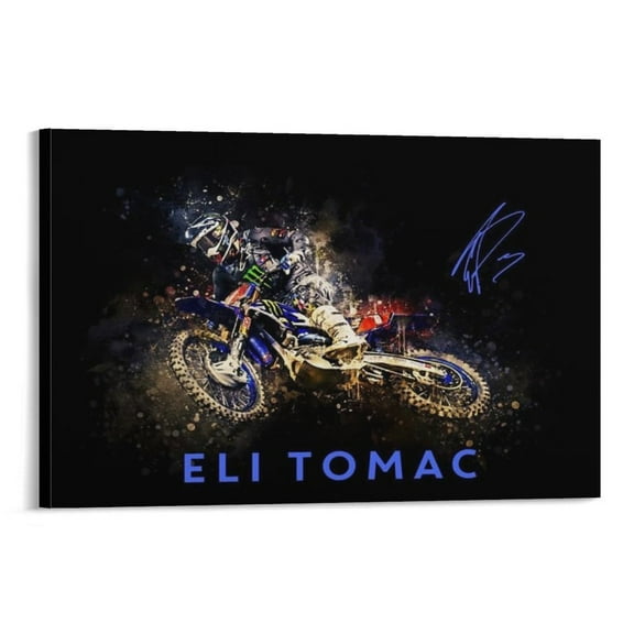 Eli Tomac Canvas Poster Wall Art Poster Scroll Canvas Painting Picture Living Room Decor Home 08x12inch(20x30cm)