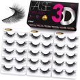 thumbnail image 1 of Eliace False Eyelashes Cat Eye Wispy Faux Mink Lashes Pack Fluffy 14MM Short Natural False Lashes 15 Pairs Multipack | Rosa Style, 1 of 7