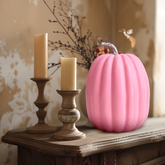 Eliaeconx Artificial Foam Pumpkin, 8inch Large Decorative Gourd, Halloween Fall Display Piece, Home Table Centerpiece Decor, F