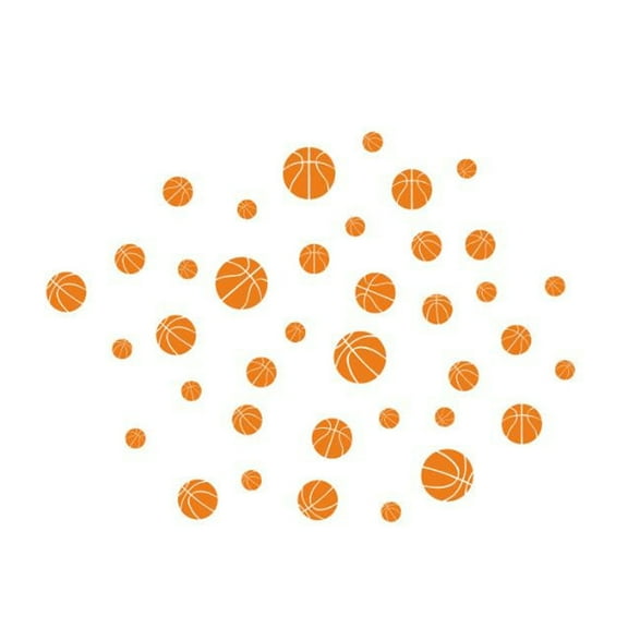 Eliaeconx Basketball Decal for Wall, Sports Theme Vinyl Sticker for Walls, Large 1 Meter Wide Peel and Stick Art, for Living Room and Bedroom Decor, A