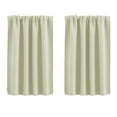 thumbnail image 1 of Eliaeconx Blackout Curtains, 2-Pack Solid Color Room Darkening Window Panels, 30x36 Inch Grommet Top Curtains, Curtains for Living Room, Bedroom, Kitchen, Beige, 1 of 3