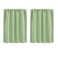 thumbnail image 1 of Eliaeconx Blackout Curtains, 2-Pack Solid Color Room Darkening Window Panels, 30x36 Inch Grommet Top Curtains, Curtains for Living Room, Bedroom, Kitchen, Green, 1 of 3