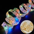 thumbnail image 1 of Eliaeconx Christmas Lights, Ribbon Light Strings, 16 Feet Long, 50 LED Bulbs, Gold Stamping Double Layer, for Christmas Tree, Holiday Party Decor, B, 1 of 4