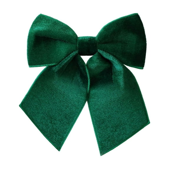 Eliaeconx Christmas Wreath Bow, Pre Tied Red Ribbon Bow, Large Decorative Bow for Christmas Tree, Garland, Door, Outdoor Holiday Decor, Green