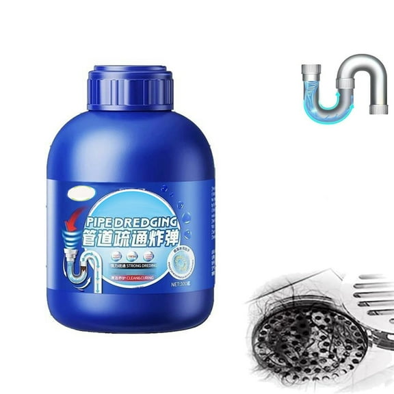 Eliaeconx Drain Cleaner Powder, 10.5 oz Pipe Cleaner, Strong Clog Remover, Kitchen Drain Opener, for Sink and Pipe Maintenance