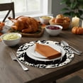 thumbnail image 1 of Eliaeconx Fall Placemats, Round Linen Style Mats, Maple Pumpkin Print Design, Home Decor Table Mats, for Dining Table Vibe Arrangement, A, 1 of 6