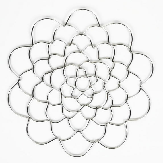 Eliaeconx Flower Arranging Frog, 3-Piece Stainless Steel Grid Holders, Reusable Floral Design Tool for Vases, for DIY Flower Arrangements, C