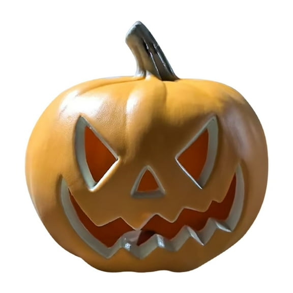 Eliaeconx Halloween Pumpkin Lantern, Large Hollowed LED Glowing Prop, Outdoor Scene Decoration for Mall Window Display, Party Atmosphere Lighting, Orange
