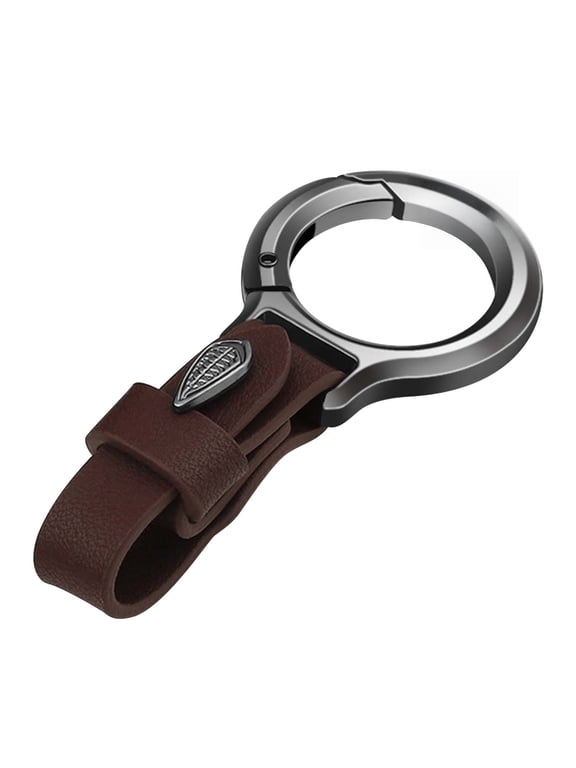 Handcuff Keychain, Leather Wristlet Strap Metal Car Key Ring Holder Cool Fashion Accessory for Men Women Birthday Gift