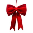 thumbnail image 1 of Eliaeconx Large Flannel Christmas Bow, 24 Inch Wide Red Ribbon Decoration, Tree Topper Accessory for Christmas Trees, Wreaths and Gift Wrapping, Red, 1 of 6