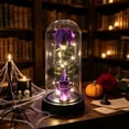 thumbnail image 1 of Eliaeconx Lighted Halloween Ghost Figurine, Holding Spooky Rose, LED Pumpkin Base for Tabletop, Spooky House, Indoor Party Decor, 1 of 6
