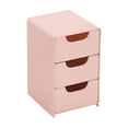 thumbnail image 1 of Eliaeconx Plastic Storage Drawers, Stackable Organizer with Sliding Bins, Desktop Drawer for Bedroom, Kitchen, Office, Pink, 1 of 6