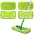thumbnail image 1 of Eliaeconx Reusable Mop Pad, Washable Flat Mop Replacement Cover, Absorbent Microfiber Cleaning Cloth for Floor Mopping, 10x4.5 Inch 2-Pack Set, C, 1 of 8