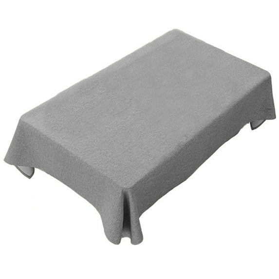 Eliaeconx Scandinavian Tablecloth, Waterproof Oilproof Rectangular Cover, Solid Color Faux Linen Material, for Dining Table Protection, Gray