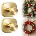 thumbnail image 1 of Eliaeconx Sucker Hook, 2-Pack Christmas Wreath Hanger, Glass Door Shower Hook, Adhesive Free Suction Cup Hanger for Holiday Decorations, Gold, 1 of 7