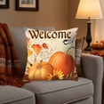 thumbnail image 1 of Eliaeconx Thanksgiving Pillow Covers, Fall Decor Cushion Cases, 18x18 Inch Pumpkin Pattern, Soft Material Hidden Zipper, for Living Room Sofa Bedroom Home Decoration, D, 1 of 6