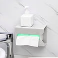 thumbnail image 1 of Eliaeconx Wall Mounted Tissue Box Holder, No Drill Paper Dispenser, Modern Storage Case for Bathroom and Kitchen Counter, Gray, 1 of 6