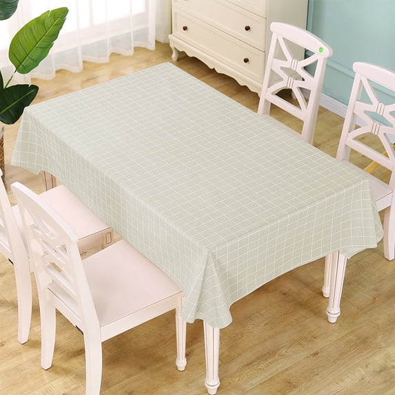 Eliaeconx Waterproof Tablecloth, Checkered Plastic Table Cover, Wipeable Fabric Protection for Outdoor Picnics and Parties, Gray