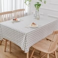 thumbnail image 1 of Eliaeconx Waterproof Tablecloth, Checkered Plastic Table Cover, Wipeable Fabric Protection for Outdoor Picnics and Parties, White, 1 of 6