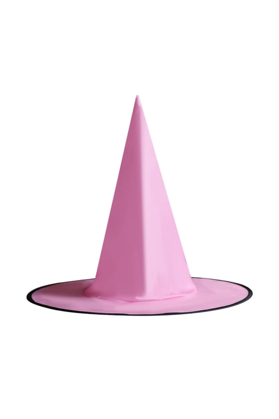 Witch Hat, Oxford Cloth Halloween Headwear, Pointed Wizard Cap, Hanging Decor Outfit Accessory, for Halloween Party Decor, Pink