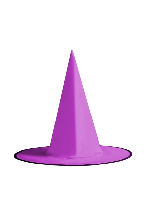 Witch Hat, Oxford Cloth Halloween Headwear, Pointed Wizard Cap, Hanging Decor Outfit Accessory, for Halloween Party Decor, Purple