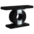 thumbnail image 1 of Eliana Geometric Console Table with LED Lighting Black, 1 of 5