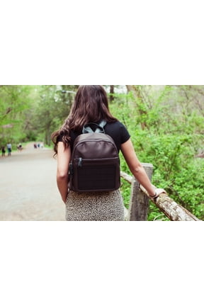 Eliana Solar Backpack with Power Bank, Brown